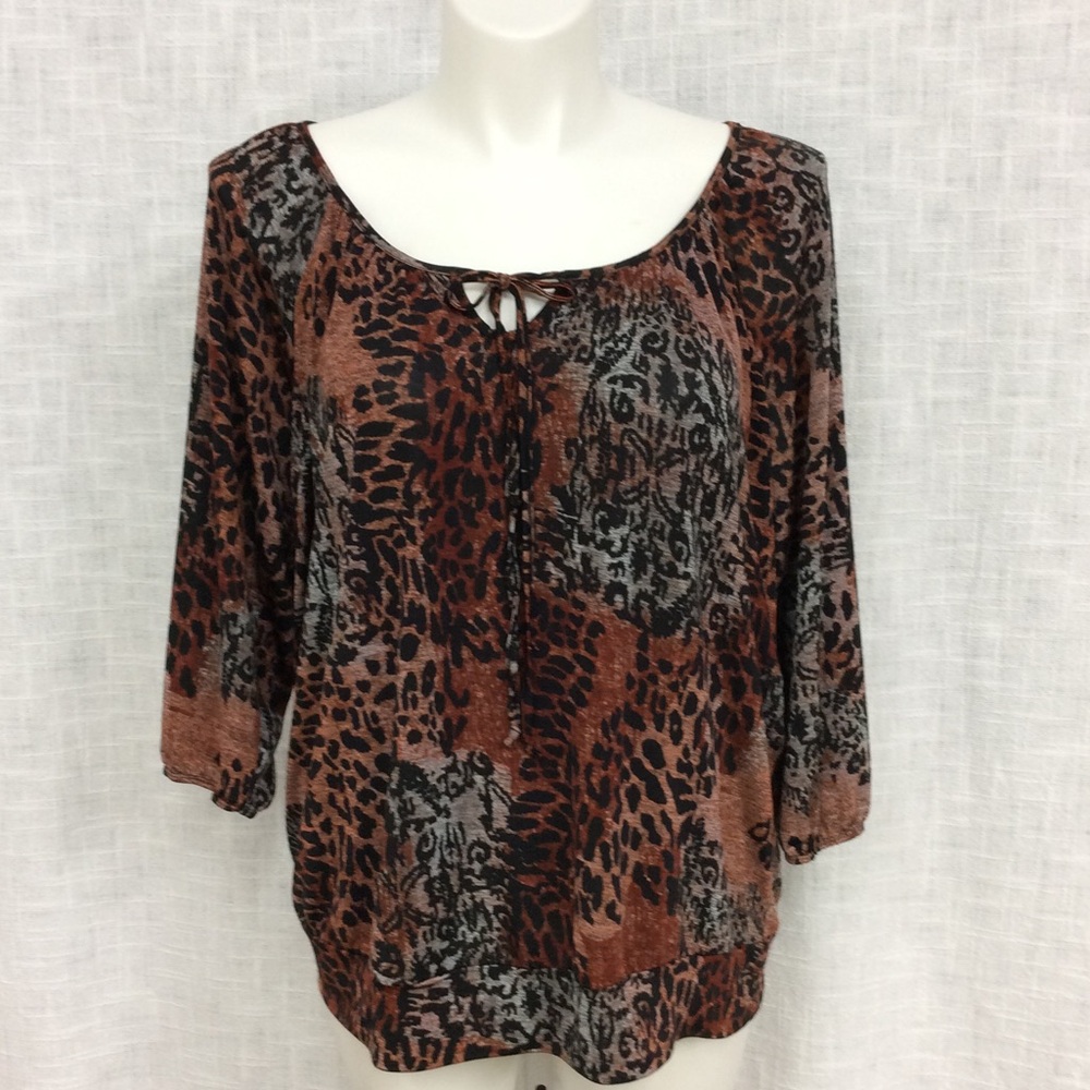 Susie Couture Woman Animal Print 1X Top